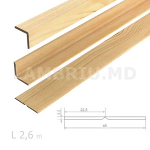 Гибкий угол МДФ Сосна сучковатая 45x3,2мм L-2,6м
