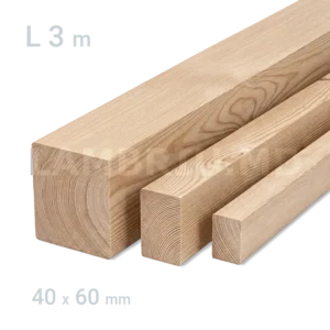 Leat lemn uscat rindeluit 40x60mm L-3m
