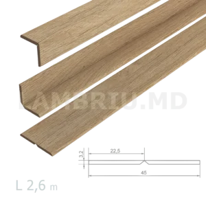 Гибкий угол МДФ Дуб Галиция 45x3,2мм L-2,6м