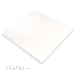 Placa PVC tavan 595x595mm alb lucios