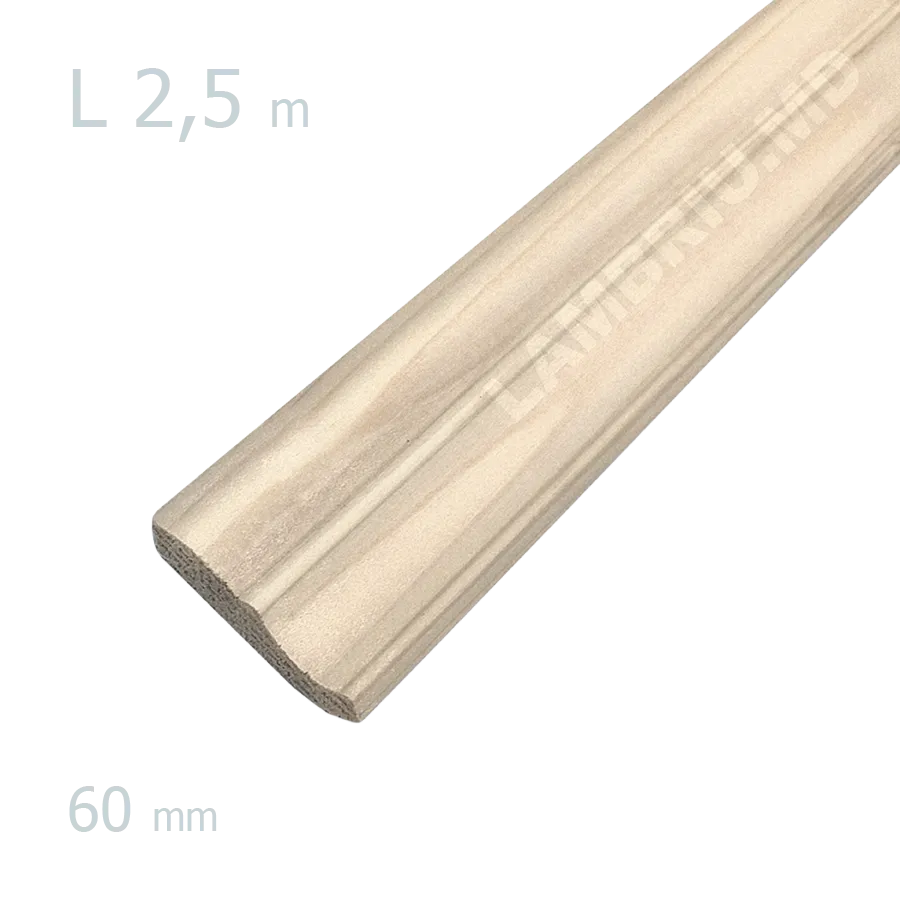 Плинтус деревянный 60мм L-2,5м