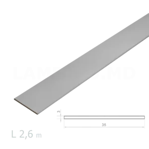 Профиль МДФ PRIME Алюминий 35x3мм L-2,6м