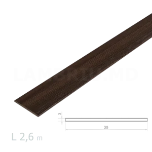 Профиль МДФ PRIME Дуб Амбер 35x3мм L-2,6м
