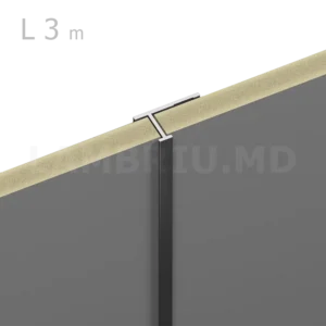Profil aluminiu 8 mm L 3 m H136 Slant H Shape