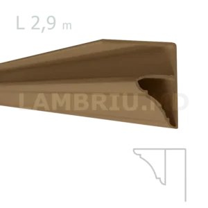 Plinta PVC 2.9 m - dark wood
