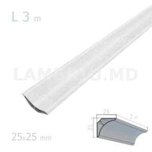Profil decorativ PVC PREMIUM 25*25*3000mm - Q068