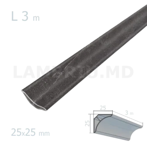 Profil decorativ PVC PREMIUM 25*25*3000mm - S452