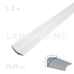 Profil decorativ PVC PREMIUM 25*25*3000mm - Q013