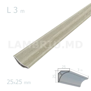 Profil decorativ PVC PREMIUM 25*25*3000mm - S5-1